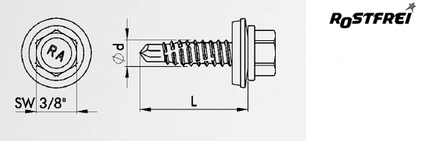 REFABO Plus RP-r-6,3x - Bimetall A2
