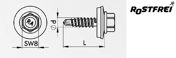 REFABO Plus RP-r-3H-4,8x - Bimetall A2
