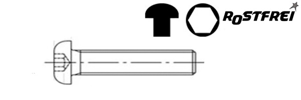 ISO 7380 Linsenkopfschraube - A2