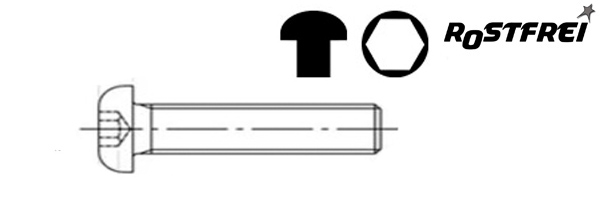 ISO 7380 Linsenkopfschraube - A4